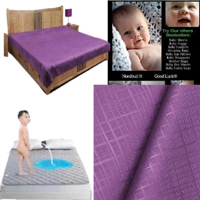 AG Leaf 140 TC Polyester Double Solid Flat Bedsheet(Pack of 1, Purple)