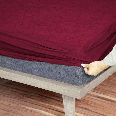 Sassoon Elastic Strap Double Size Stretchable, Waterproof Mattress Cover(Maroon)