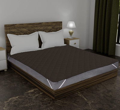 Relaxfeel Elastic Strap Queen Size Stretchable, Waterproof Mattress Cover(Brown)