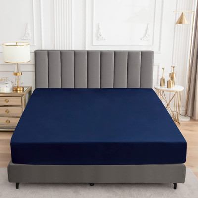 EVOL Elastic Strap Queen Size Waterproof Mattress Cover(Blue)