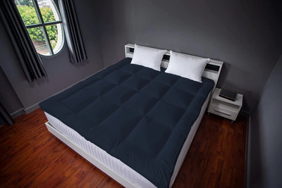 Texlux Mattress Topper Queen Size Breathable, Stretchable, Waterproof Mattress Cover(Blue)
