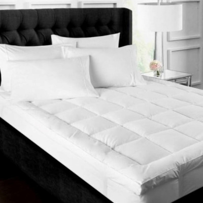 Texlux Mattress Topper Single Size Waterproof Mattress Cover(White)