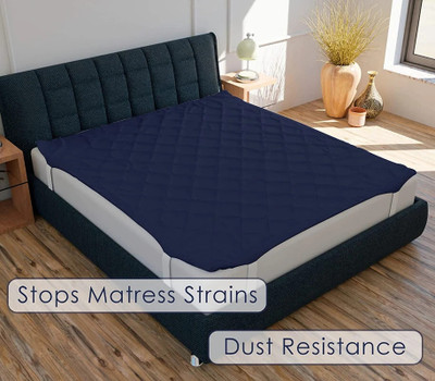 Relaxfeel Elastic Strap Single Size Stretchable, Waterproof Mattress Cover(Blue)