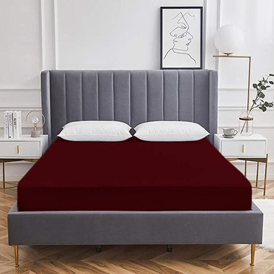 Comfowell Fitted Queen Size Stretchable, Waterproof Mattress Cover(Maroon)