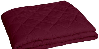 DreamFit Elastic Strap Double Size Breathable, Stretchable, Waterproof Mattress Cover(Maroon)
