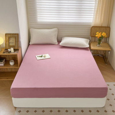 KUBER INDUSTRIES Elastic Strap Single Size Waterproof Mattress Cover(Pink)