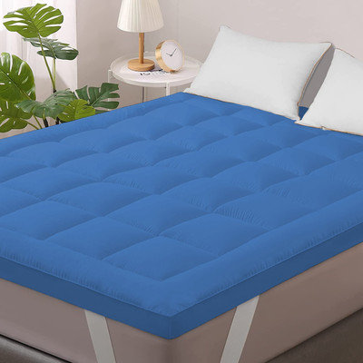 Texlux Elastic Strap Single Size Breathable, Waterproof Mattress Cover(Blue)