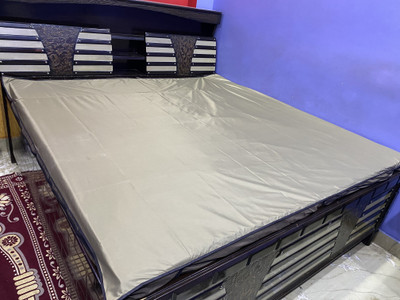 Jainco Decor Elastic Strap Double Size Waterproof Mattress Cover(Brown)