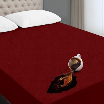 GUPTA Fitted King Size Breathable, Stretchable, Waterproof Mattress Cover(Maroon)