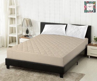 Relaxfeel Fitted Single Size Stretchable, Waterproof Mattress Cover(Beige)