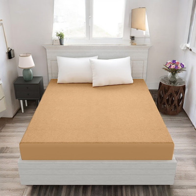 Luxurious Life Elastic Strap Single Size Mattress Cover(Beige)