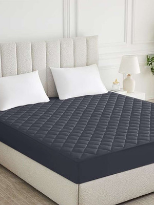 Rogers Elastic Strap Queen Size Waterproof, Breathable, Breathable Mattress Cover(Grey)