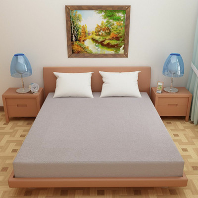 KUBER INDUSTRIES Fitted Double Size Waterproof Mattress Cover(Grey)
