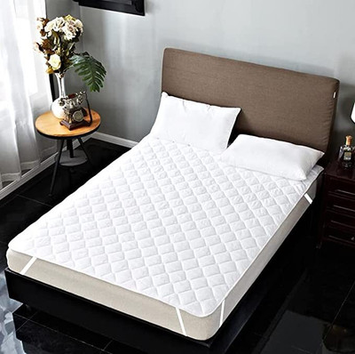 Comfowell Elastic Strap Single Size Waterproof Mattress Cover(White)