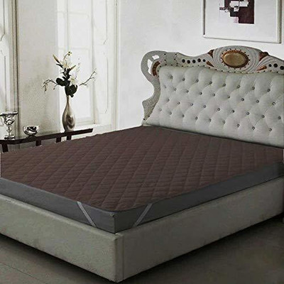 Relaxfeel Elastic Strap Double Size Stretchable, Waterproof Mattress Cover(Brown)