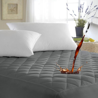 Compal Fitted King Size Waterproof, Breathable, Stretchable Mattress Cover(Grey)