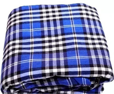 Mistik Zippered Single Size Breathable Mattress Cover(Blue)