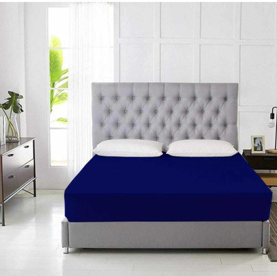 Kavya Enterprises Elastic Strap Queen Size Breathable, Stretchable, Waterproof Mattress Cover(Blue)
