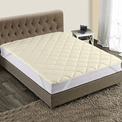 Relaxfeel Elastic Strap Double Size Stretchable, Waterproof Mattress Cover(Beige)