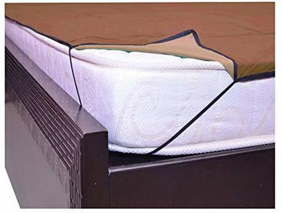 DEEPCREATIONS Elastic Strap King Size Breathable, Waterproof Mattress Cover(Brown)