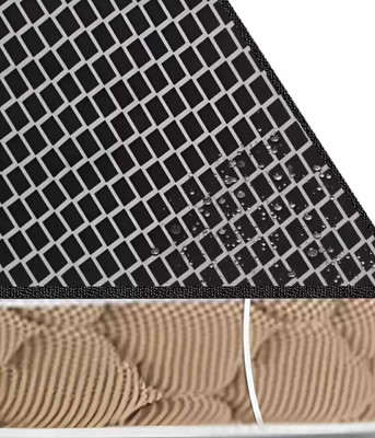 Gudheniya Enterprises King Size Elastic Strap Polycotton Waterproof Mattress Cover(Black, White)