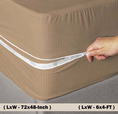 Flipkart SmartBuy Zippered Queen Size Breathable Mattress Cover(Beige)