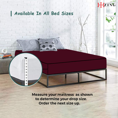 Hizing Zippered Queen Size Waterproof Mattress Cover(Maroon)