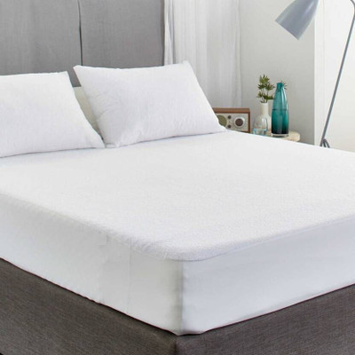 Linenovation Fitted Single Size Waterproof Mattress Cover(White)