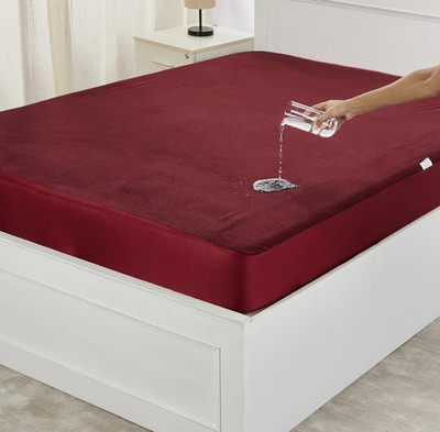 Cosycorner Elastic Strap Double Size Waterproof Mattress Cover(Red)