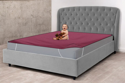HomeStore-YEP Fitted King Size Waterproof Mattress Cover(Maroon)