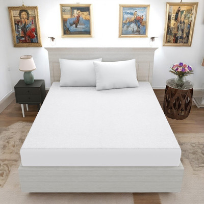 Luxurious Life Elastic Strap Single Size Mattress Cover(White)