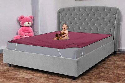 HomeStore-YEP Fitted King Size Waterproof Mattress Cover(Maroon)