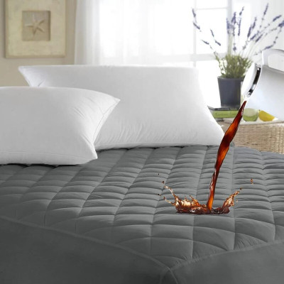 Comfowell Fitted Single Size Waterproof Mattress Cover(Grey)