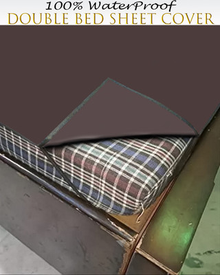 Kanushi Industries Elastic Strap Double Size Stretchable, Waterproof Mattress Cover(Brown)