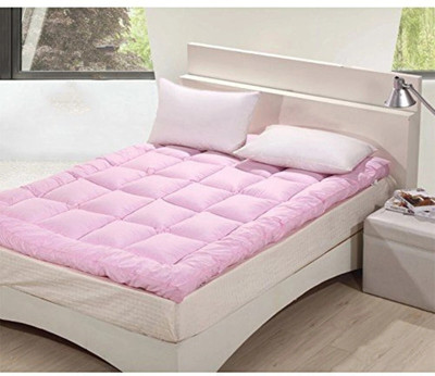 Texlux King Size Mattress Topper Cotton Breathable, Stretchable, Waterproof Mattress Cover(Pink)