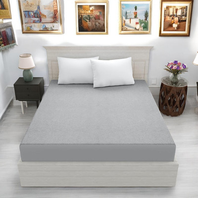 Luxurious Life Elastic Strap Single Size Mattress Cover(Grey)