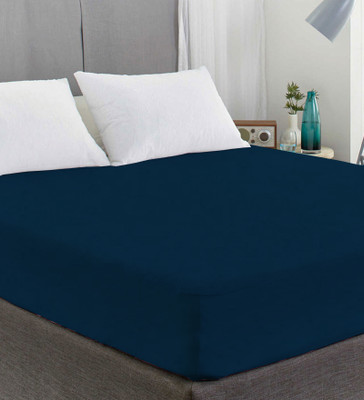 TUNDWAL'S Fitted Single Size Breathable, Stretchable, Waterproof Mattress Cover(Blue)