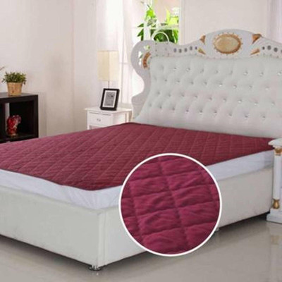 Jinaya's Elastic Strap King Size Stretchable, Waterproof Mattress Cover(Maroon)