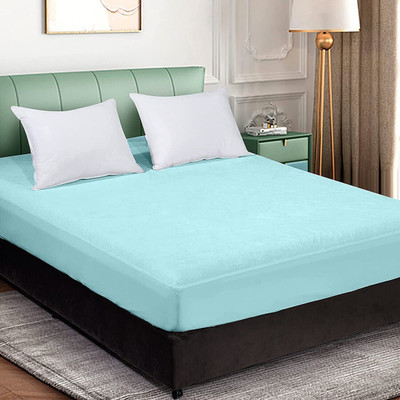 AYKA Zippered Single Size Mattress Cover(Green)
