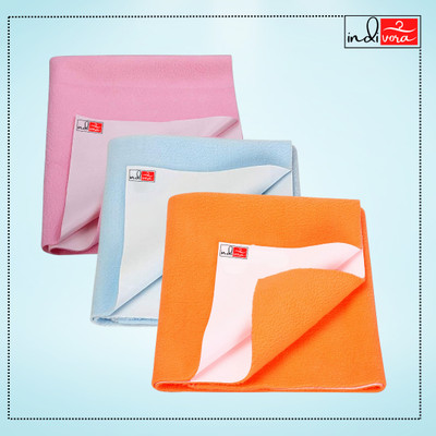 Indivora Premium Dry Sheet for Baby, Pack of 3, Size: Small(Pink, Orange, Sea Blue)