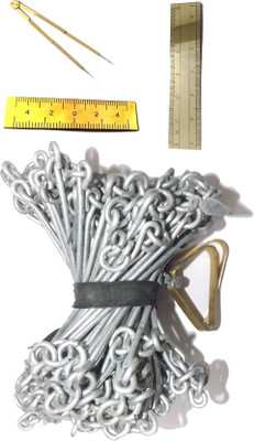 Simrah Survey Chain 20 meter With Pack of 4 With Deluxe Quality Height Gauge Height Gauge