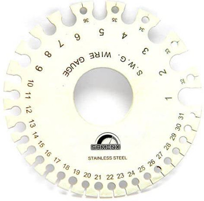 SAMENX SWG Wire Cable Gage Standard Thickness Gauge with Very Clear NO and Letters Pin Gauge