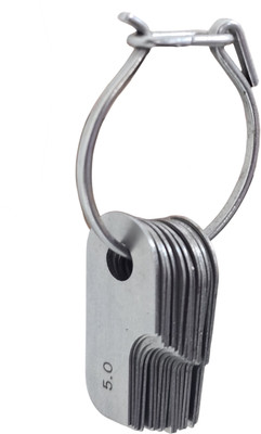 Aaisha Crafts Stainless Steel Radius Gauge Ring 0.75–5mm – Precision 18 Leaves Tool Radius Gauge