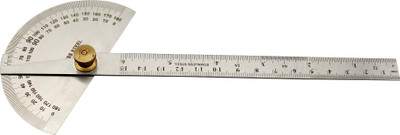 SAMENX Degree Protractor 12" In (300mm) 0-180 Degrees Measurement with Adjustable Screw Snap Gauge