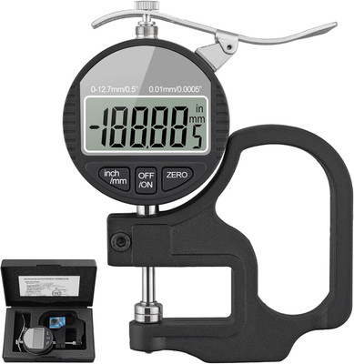 s r enterprise Digital Micrometer 12.7mm Electronic Thickness Gauge Depth LCD Caliper Snap Gauge