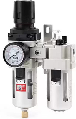 Bentok FRL 1/2 Inch Pneumatic Filter Regulator Lubricator (with Gauge & with Guard) Test Indicator