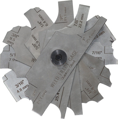Aaisha Crafts Fillet Weld Gauge Set – Stainless Steel Inch/Metric Welding Inspection Gauge Measurement Tape(10 cm)