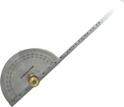 Aaisha Crafts Degree Protractor Depth Gauge 0-150mm / 6 Inch – Stainless Steel Measuring Tool Measurement Tape(15 cm)