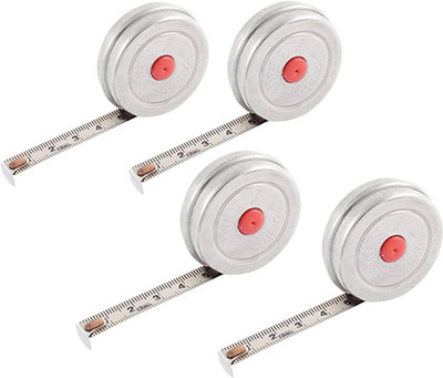 ADAWAT 4 Pcs 2 meter Tape Measure,Steel Retractable Professional Tape,Metric Scale Measurement Tape(2 m)