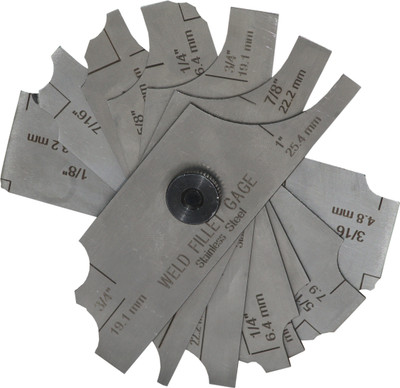 Aaisha Crafts Fillet Weld Measuring Gauge Set – Inch/Metric Stainless Steel Welding Tool Measurement Tape(10 cm)